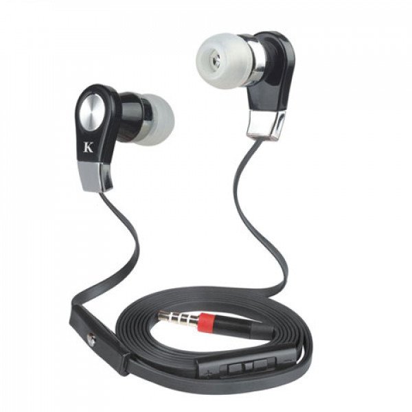 Wholesale KIK 999 Stereo Earphone Headset with Mic and Volume Control (999 Black)